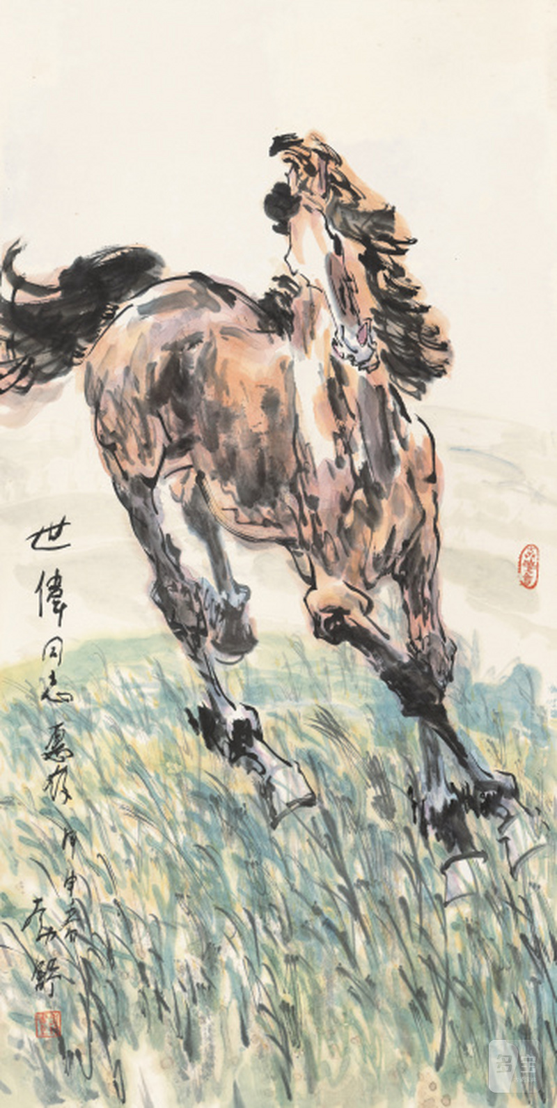 刘勃舒 1935-2022 奔马图 - 图1
